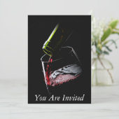 Wine Sommelier Invitation Card Kaart (Staand voorkant)