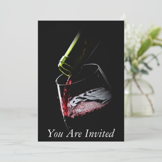 Wine Sommelier Invitation Card Kaart (Staand voorkant)