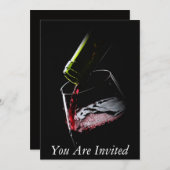 Wine Sommelier Invitation Card Kaart (Voorkant / Achterkant)