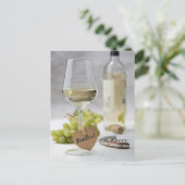 Wine Sommelier Vine Lover Bottle Grape Design Briefkaart (Staand voorkant)