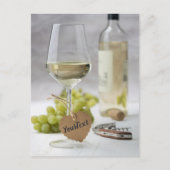 Wine Sommelier Vine Lover Bottle Grape Design Briefkaart (Voorkant)