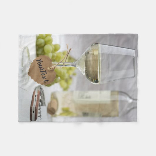 Wine Sommelier Vine Lover Bottle Grape Design Fleece Deken (Voorkant (Horizontaal))