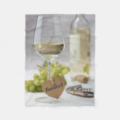 Wine Sommelier Vine Lover Bottle Grape Design Fleece Deken (Voorkant)