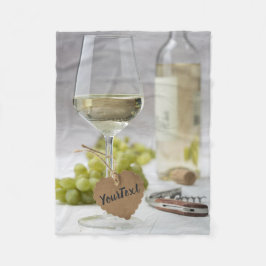 Wine Sommelier Vine Lover Bottle Grape Design Fleece Deken