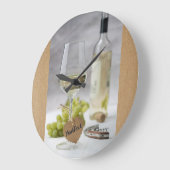 Wine Sommelier Vine Lover Bottle Grape Design Grote Klok (Hoek)