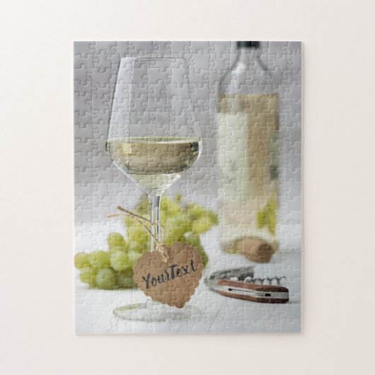 Wine Sommelier Vine Lover Bottle Grape Design Legpuzzel (Verticaal)