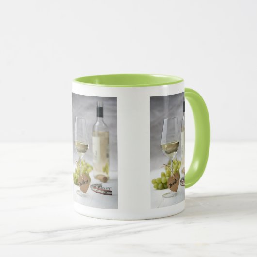 Wine Sommelier Vine Lover Bottle Grape Design Mok (Voorkant rechts)