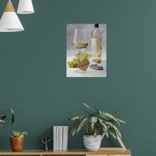 Wine Sommelier Vine Lover Bottle Grape Design Poster (Woonkamer 1)