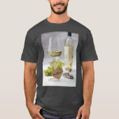 Wine Sommelier Vine Lover Bottle Grape Design T-shirt (Voorkant)