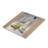 Wine Sommelier Vine Lover Bottle Grape Design Tegeltje (Zijkant)