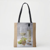 Wine Sommelier Vine Lover Bottle Grape Design Tote Bag (Voorkant)