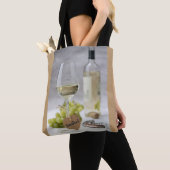 Wine Sommelier Vine Lover Bottle Grape Design Tote Bag (Dichtbij)