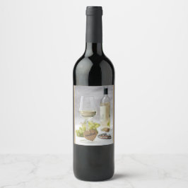 Wine Sommelier Vine Lover Bottle Grape Design Wijn Etiket