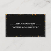 Wine Splash Logo | Goud Zwart Marmer Visitekaartje (Achterkant)