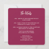 Wine Stain Bachelorette Party Invitation Kaart (Achterkant)