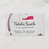 Wine Stain | Wijnfles | Marmer Visitekaartje (Voorkant)