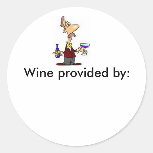 Wine_Taster, Wijn aangeboden door: - Gepersonalise Ronde Sticker (Voorkant)