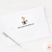 Wine_Taster, wijn uit de kelder van Ronde Sticker (Envelop)