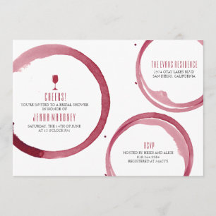 Wine Tasting Bridal Shower Invitation Red Kaart