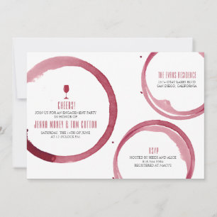 Wine Tasting Bridal Shower Invitation Red Kaart