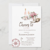 Wine Tasting Floral Western Bridal Shower  Kaart (Voorkant)
