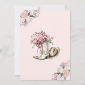 Wine Tasting Floral Western Bridal Shower  Kaart (Achterkant)