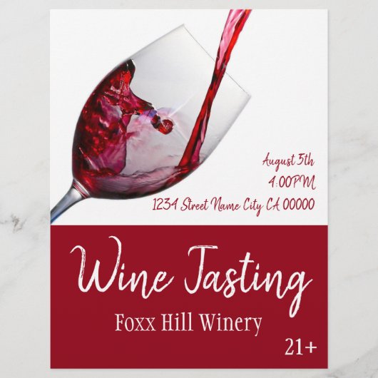 Wine Tasting Flyer (Voorkant)