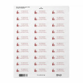 Wine Tasting Holiday Christmas Party Hand-Drawn Etiket (Full Sheet)