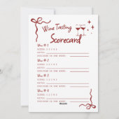Wine Tasting Holidays Party Whimsical Christmas Feestdagenkaart (Achterkant)