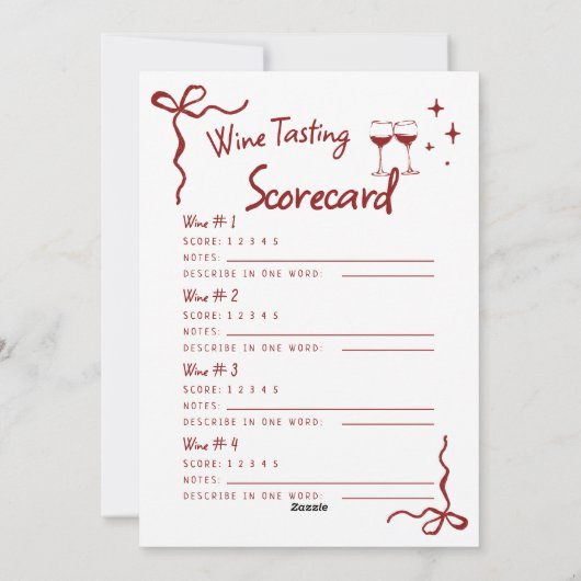 Wine Tasting Holidays Party Whimsical Christmas Feestdagenkaart (Achterkant)