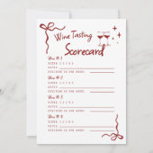 Wine Tasting Holidays Party Whimsical Christmas Kaart (Achterkant)