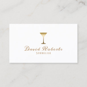 Wine Tasting Sommelier Bartender Plain White Visitekaartje