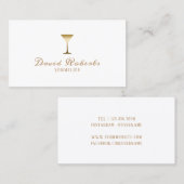 Wine Tasting Sommelier Bartender Plain White Visitekaartje (Voorkant / Achterkant)