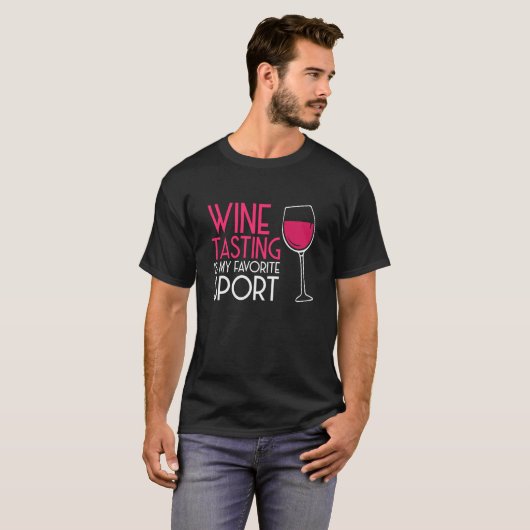 Wine Tasting Sport Drinking Drinker Sayings Graphi T-shirt (Voorkant volledig)