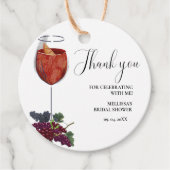 WIne Tasting vrijgezellenfeest Dank u Bedankjes Labels (Voorkant)