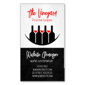 Wine Tastings | Bottles and Glasses  Magnetisch Visitekaartje (Voorkant Verticaal)