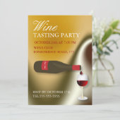 Wine testing party uitnodiging (Staand voorkant)