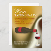 Wine testing party uitnodiging (Voorkant / Achterkant)