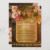 Wine Th-de-string Lights Bachelorette Kaart (Voorkant / Achterkant)