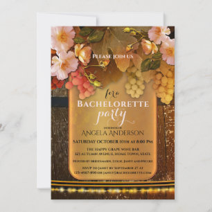 Wine Th-de-string Lights Bachelorette Kaart