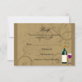 Wine Theme Matching RSVP Antwoorden Kaarten (Voorkant)