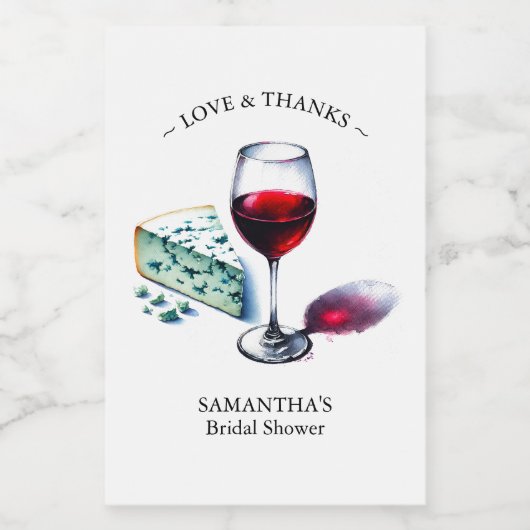 Wine Theme Vrijgezellenfeest Voedselcontainer Etiket (Enkel label)