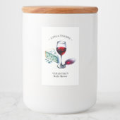 Wine Theme Vrijgezellenfeest Voedselcontainer Etiket (Voorkant)