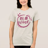 Wine Themed Bachelorette Group Tri-Blend Shirt (Voorkant)