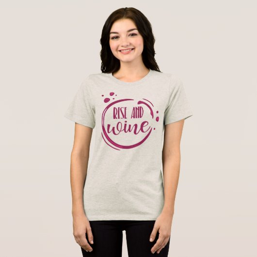 Wine Themed Bachelorette Group Tri-Blend Shirt (Voorkant volledig)