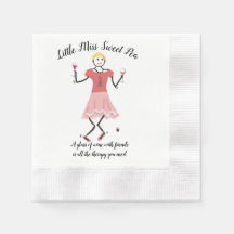 Wine Therapy Little Miss Sweet Pea cocktail Napkin