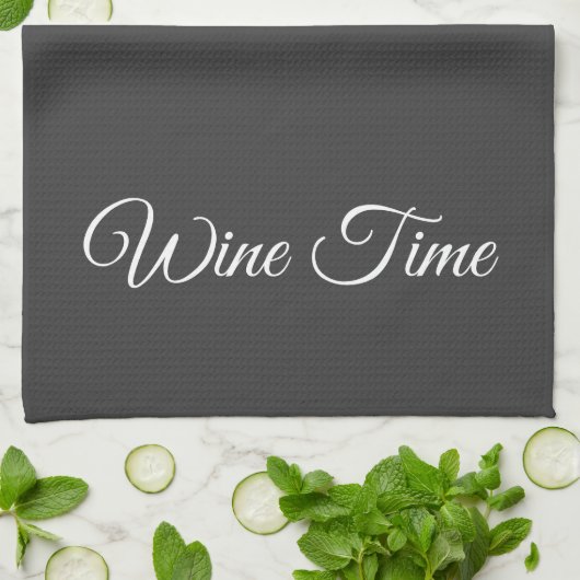 Wine Time Kitchen Towel Theedoek (Gevouwen)