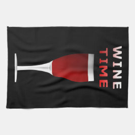 Wine Time Kitchen Towel Theedoek