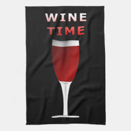 Wine Time Kitchen Towel Theedoek