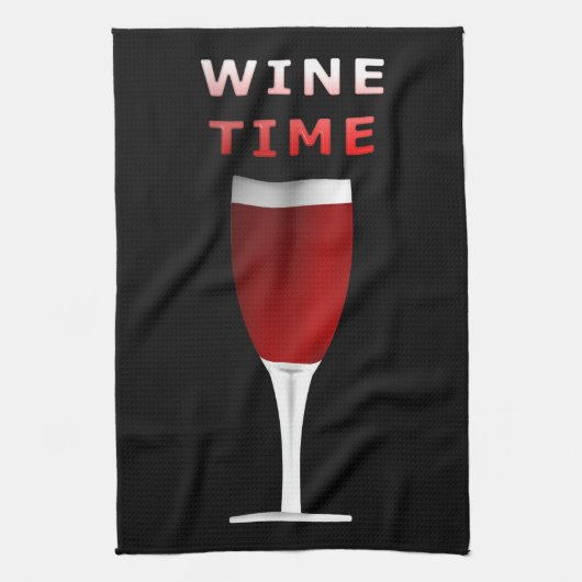 Wine Time Kitchen Towel Theedoek (Verticaal)